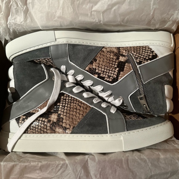 ZADIG & VOLTAIRE LIMITED EDITION ZV1747 HIGHTONE LEATHER + PYTHON PRINT- EU 45 - Picture 6 of 12
